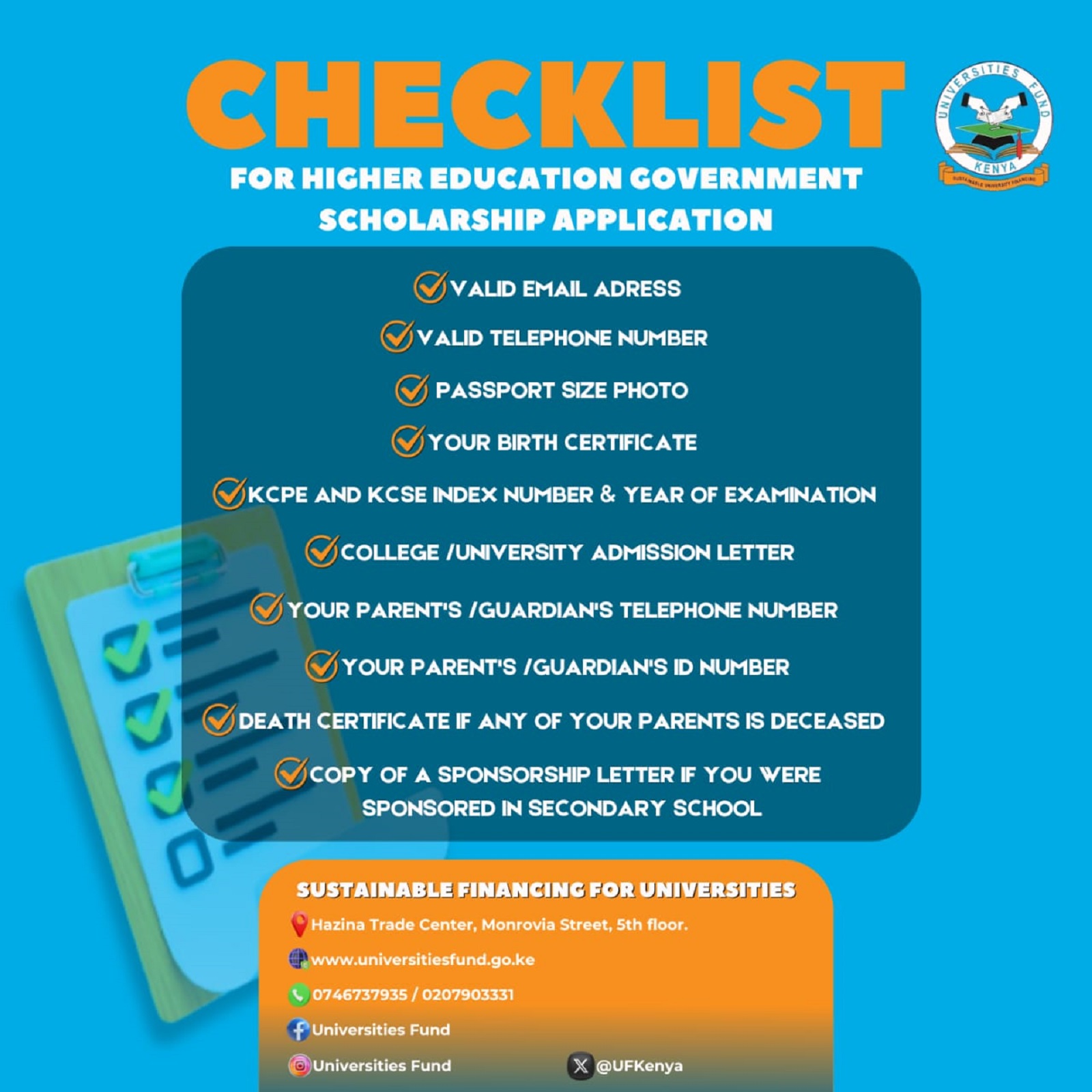 Application Checklist