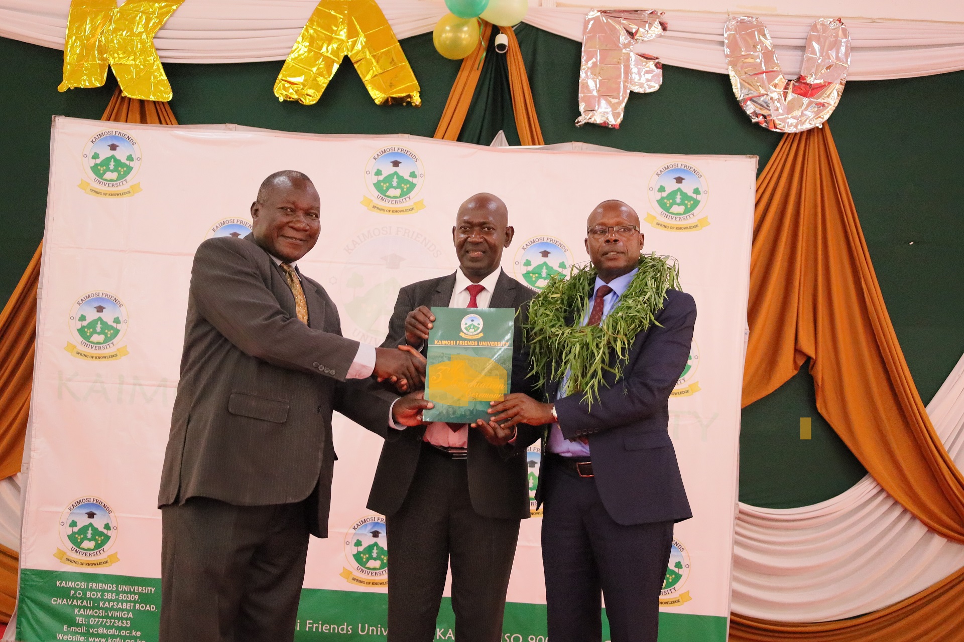 Prof. Amadalo hands over