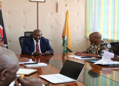 SRC delegation pays a courtesy call to the Vice Chancellor Prof. Mwita in the Vice Chancellor’s Boardroom.