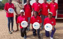 KAFU athletes pose for a group photo with their medals after an impressive performance at the Kenya University Sports Federation (KUSF) Women Championship at Taita Taveta University.