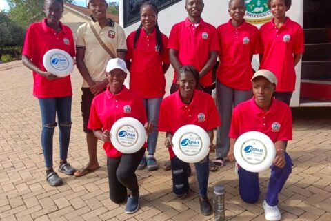 KAFU athletes pose for a group photo with their medals after an impressive performance at the Kenya University Sports Federation (KUSF) Women Championship at Taita Taveta University.